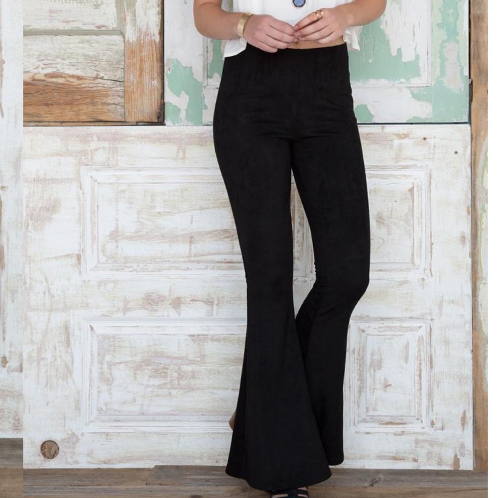 Super Flare Suede Feel Pants